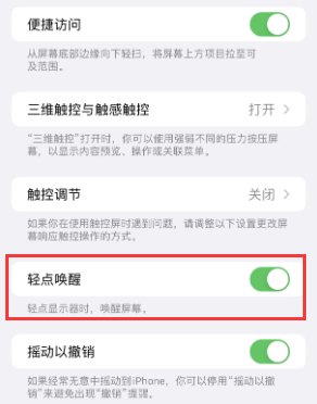 美溪苹果授权维修站分享iPhone轻点无法唤醒怎么办 